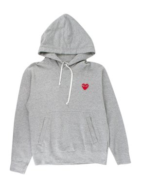 Comme des Garcons PLAY Grey Marl Hoodie