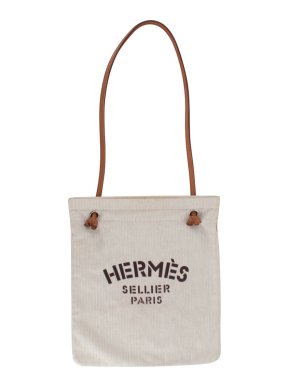 Hermes Aline Cotton Twill Sellier Grooming Bag