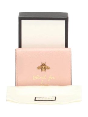 Gucci Pale Pink Blind for Love Leather Small Wallet