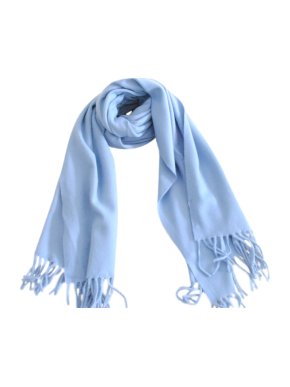 MaxMara Sky Blue Wool Shawl Scarf