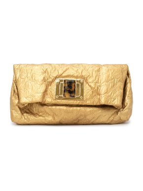 Louis Vuitton Altair Gold Silk Monogram Clutch Bag
