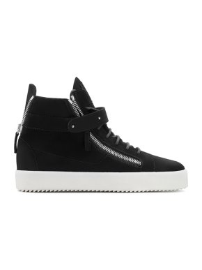 Giuseppe Zanotti Black Suede High Top Sneakers