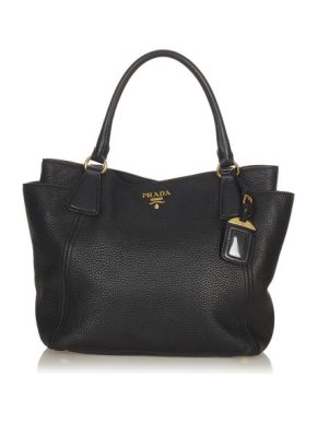 Prada Black Vitello Daino Leather Bag