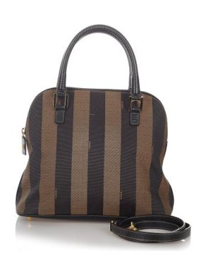 Fendi Vintage Striped Canvas Pequin Bag