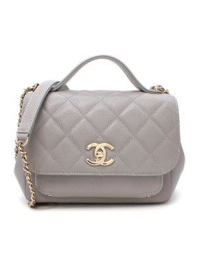 Chanel Grey Caviar Leather Mini Crossbody Bag