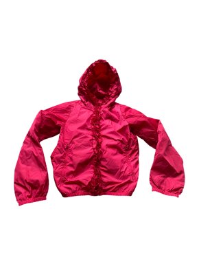 Moncler Pink Frilled Hooded Jacket