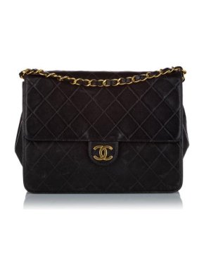 Chanel Vintage Black Leather Flap Bag