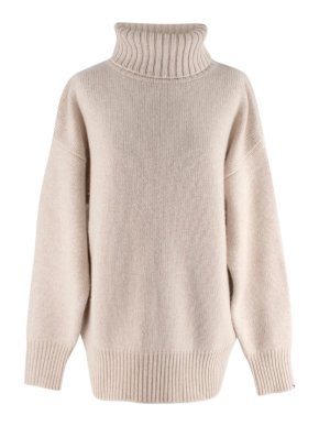 Extreme Cashmere Cream No20 Oversize Xtra Cashmere Roll-Neck Sweater