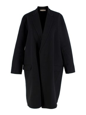 Celine Black Cashmere Blend Cocoon Coat