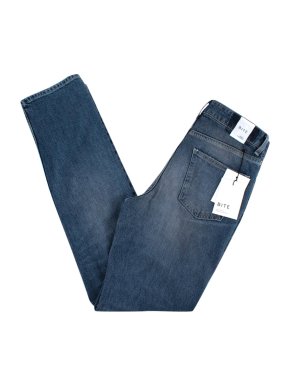 BITE Mid-Wash Blue Denim Straight Leg Jeans