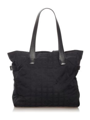 Chanel Vintage Black Nylon New Travel Line Tote Bag