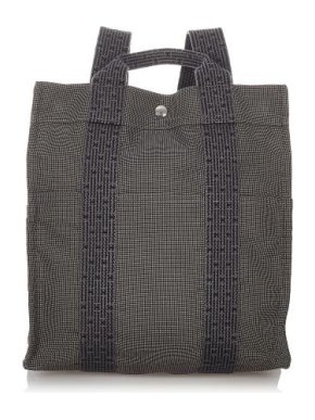 Hermes Vintage Grey Canvas Herline MM Backpack