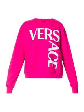 Versace Pink Logo Print Sweatshirt