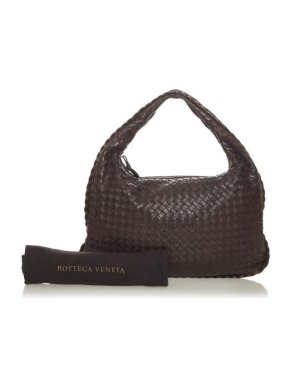 Bottega Veneta Vintage Brown Intrecciato Leather Hobo Bag
