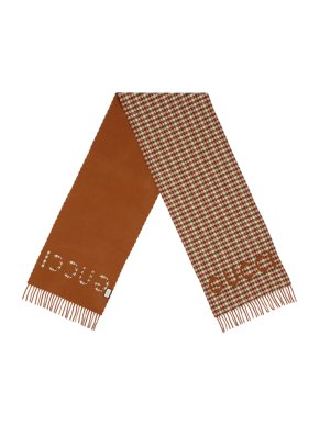 Gucci Cashmere Blend Reversible Check jacquard scarf