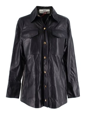 Bally Black Leather Shirt