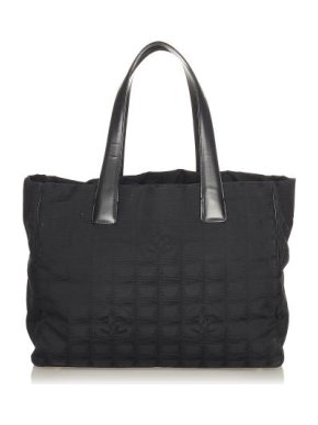 Chanel Vintage Black Nylon New Travel Line Tote Bag