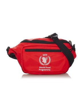 Balenciaga Red Nylon Print Belt Bag