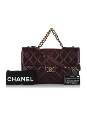 Chanel Classic Deep Red Leather Flap Satchel