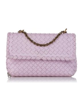 Bottega Veneta Lilac Intrecciato Leather Olimpia Crossbody Bag