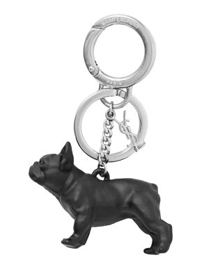 Saint Laurent Black Resin Pepe Keyring