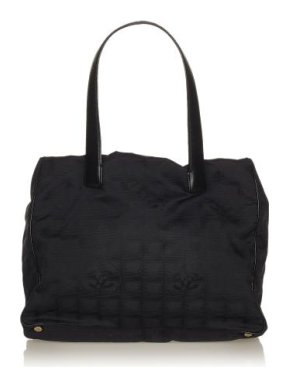 Chanel Vintage Black Nylon New Travel Line Tote Bag