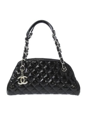 Chanel Black Patent Quilted Madamoiselle Bag