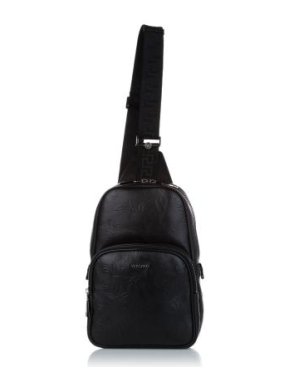 Versace Black Leather Barocco Backpack