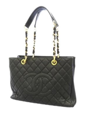 Chanel Black Caviar Leather Grand Shopper Tote Bag