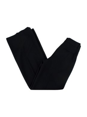 Akris Flore Black Double-Face Wool Wide Leg Trousers