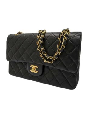 Chanel Black Quilted Leather Double Flap Bag
