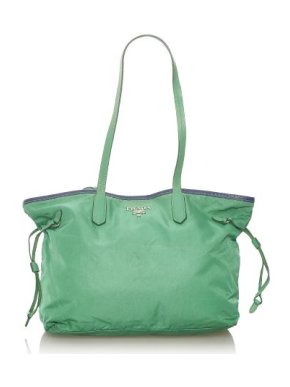 Prada Vintage Green Tessuto Nylon Tote Bag