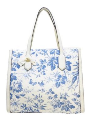 Gucci Herbarium White Canvas Tote Bag