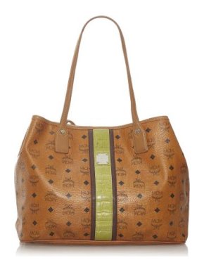 MCM Tan Leather Visetos Tote Bag