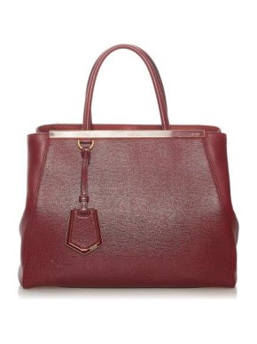 Fendi Burgundy Leather 2Jours Bag