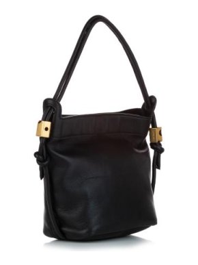 Off-White Black Leather Bucket Bag