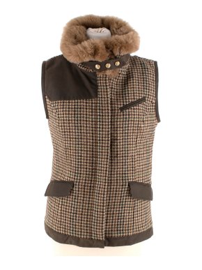 Holland Cooper Faux-Shearling Collar Field Gilet