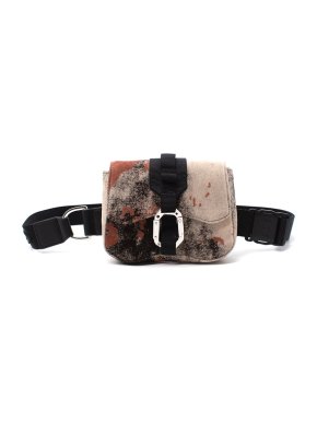 MCQ Strian N.10 Mottled Velour Mini Belt Bag