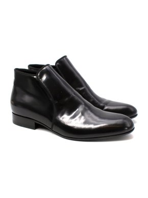 Celine Black Patent Low Chelsea Boots