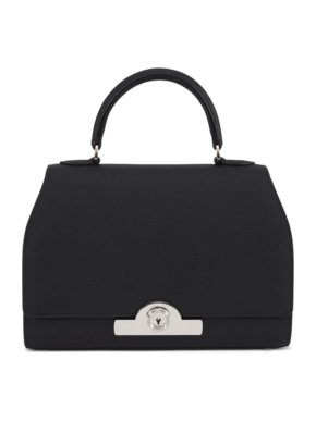 Moynat Black Grained Leather Le Rejane Bag