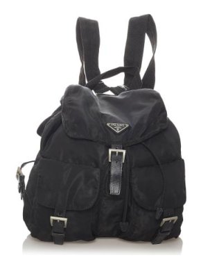 Prada Black Tessuto Nylon Drawstring Backpack