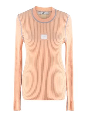 Eytys Incubus Peach Cotton-Blend Ribbed Long Sleeve Top