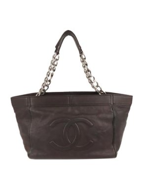 Chanel Vintage Brown Caviar Leather Tote Bag