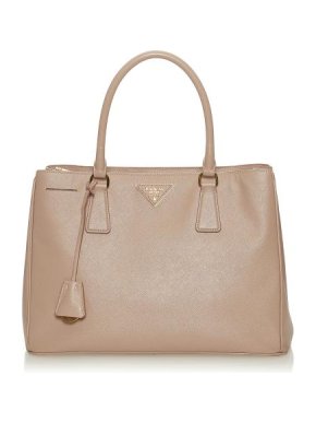 Prada Nude-Beige Saffiano Leather Galleria Tote Bag