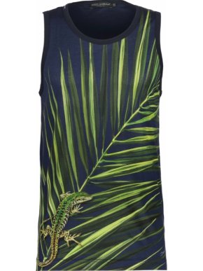 Dolce & Gabbana Black Palm Print Top