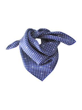 Gucci Blue GG Polka Dot Silk Twill Square Scarf 45