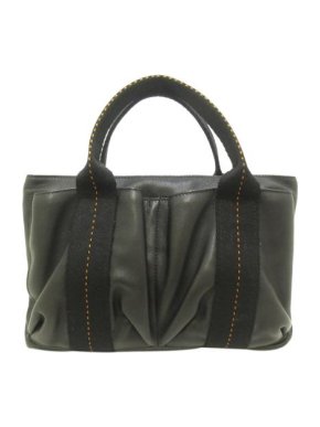 Hermes Vintage Black Leather Caravan Horizontal PM Bag