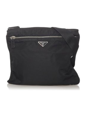 Prada Vintage Black Tessuto Nylon Crossbody Bag