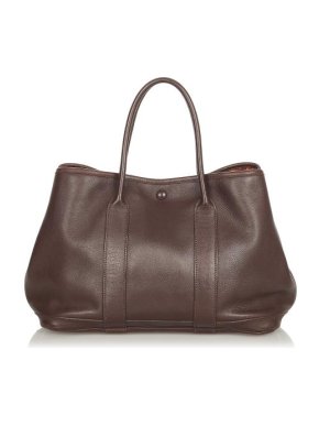 Hermes Vintage Brown Leather Garden Party TPM Bag