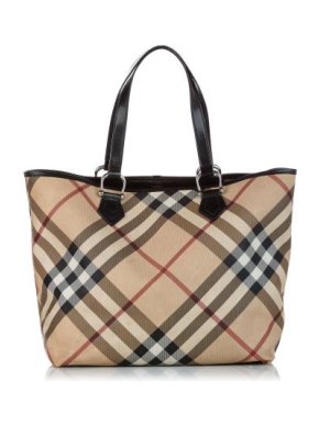 Burberry Vintage House Check PVC Tote Bag